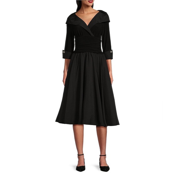 Jessica Howard
Women's Mixed-Media Fit & Flare Midi Dress Size 8 - Picture 1 of 16